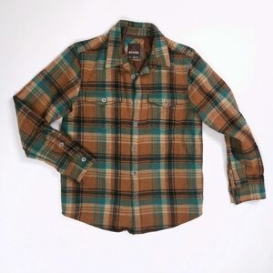 Prana Vintage Grunge Wool Blend Lined Flannel Zip Up Plaid Shirt Small